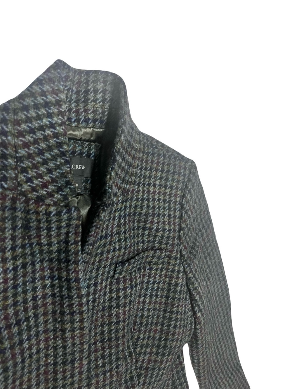 J. Crew JCrew Houndstooth Regent Wool Blazer Sz 8 Preppy Classic Career Academia - Picture 2 of 11